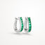 Emerald Earrings Green Line