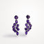 Stunning amethyst earrings set in 18k white gold, perfect for adding a touch of elegance and color to any occasion.