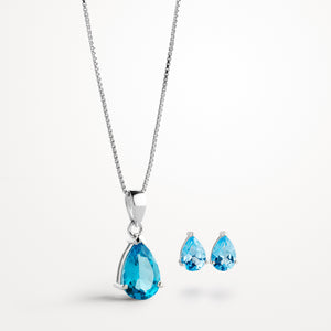 Blue Topaz Jewellery set Clarity