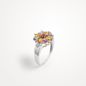 Multi Sapphire Ring Daisy