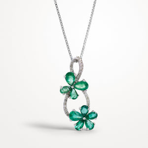 Emerald Pendant Flower loop