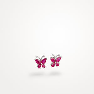 Ruby Earrings Butterfly